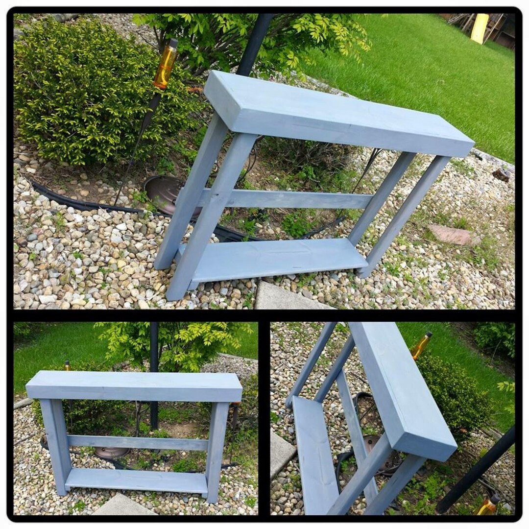 Rustic COASTAL ACCENT TABLE Reclaimed Wood Console Sofa Hall - Etsy