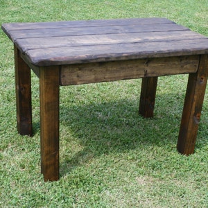 RUSTIC FARMHOUSE TABLE Small Farm House Kitchen Dining Reclaimed Wood ...