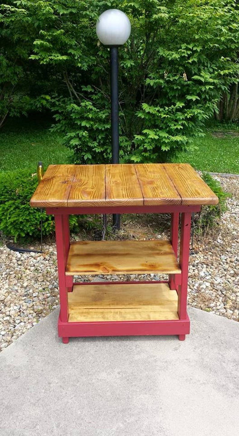 Rustic KITCHEN ISLAND Bar Multi Functional Table Burnt Golden Etsy