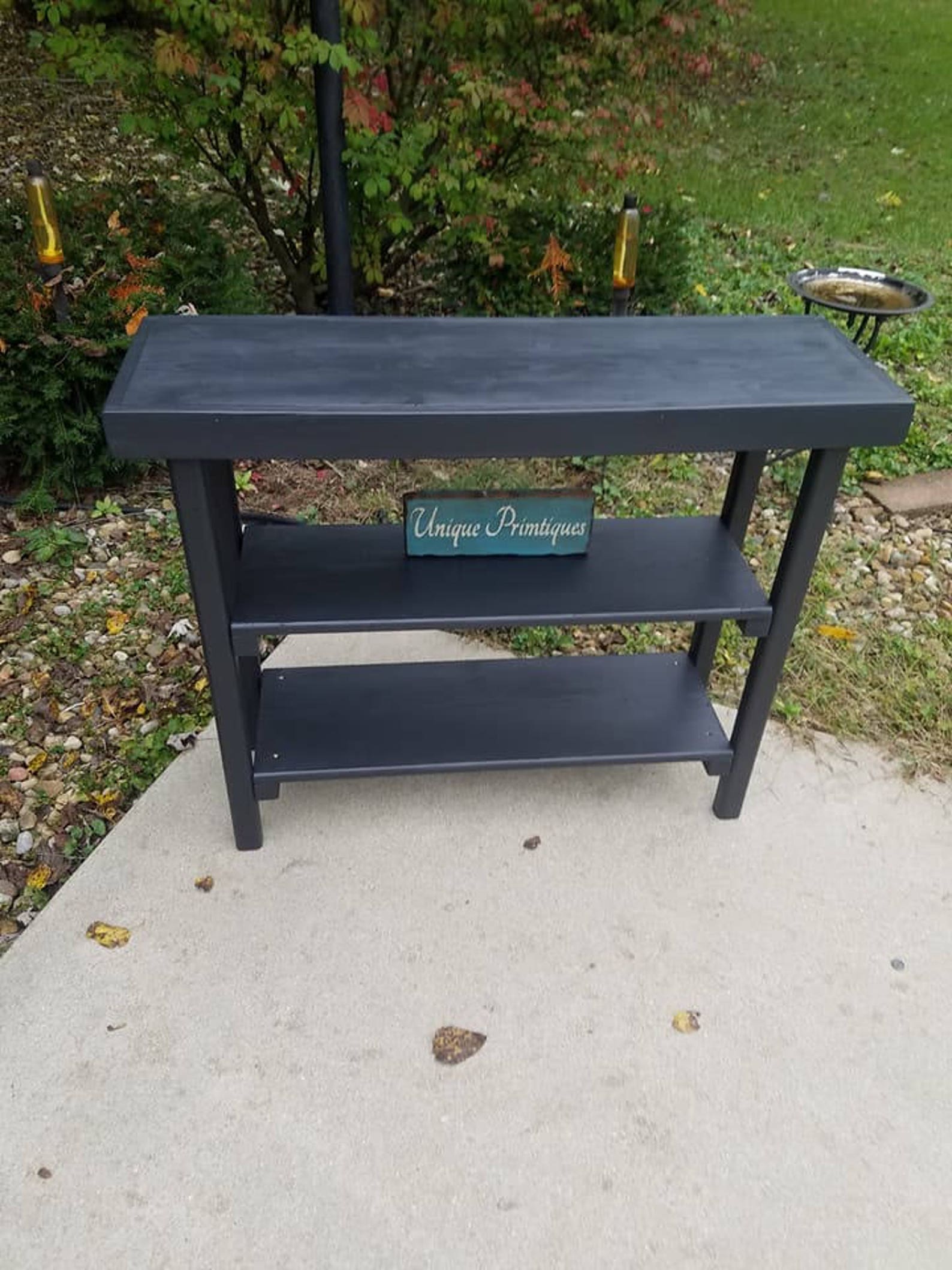 Rustic Reclaimed Wood SOFA Console Accent Hall Wooden Table Etsy