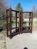 TWO RUSTIC BOOKCASES Tall Reclaimed Wood Display Ladder End Bookshelf Bookcase Five Shelf 12x30x56'h Each Custom Sizes Colors Storage 