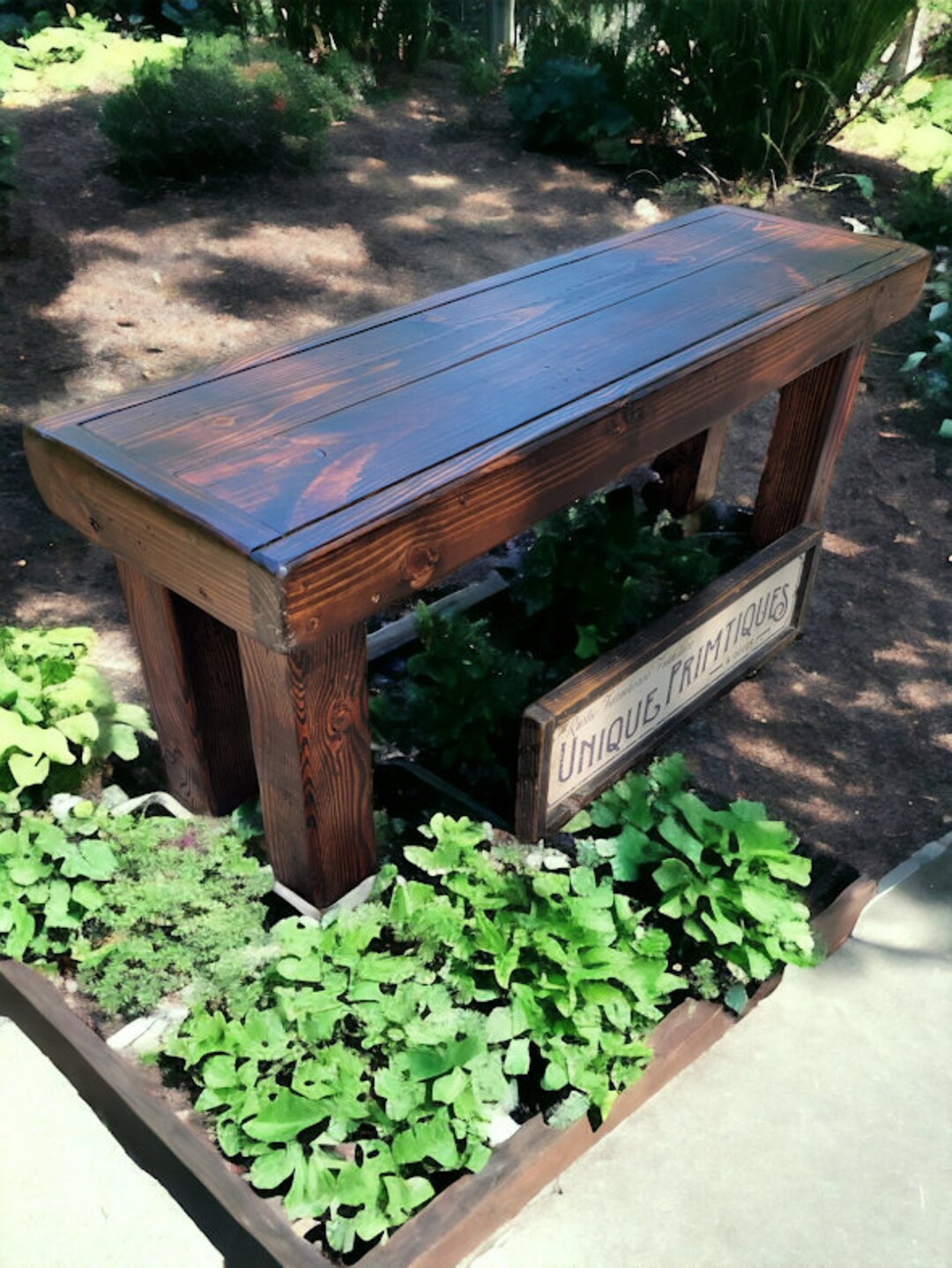 RUSTIC FARMHOUSE BENCH Farm House Indoor Outdoor Kitchen Dining Porch ...