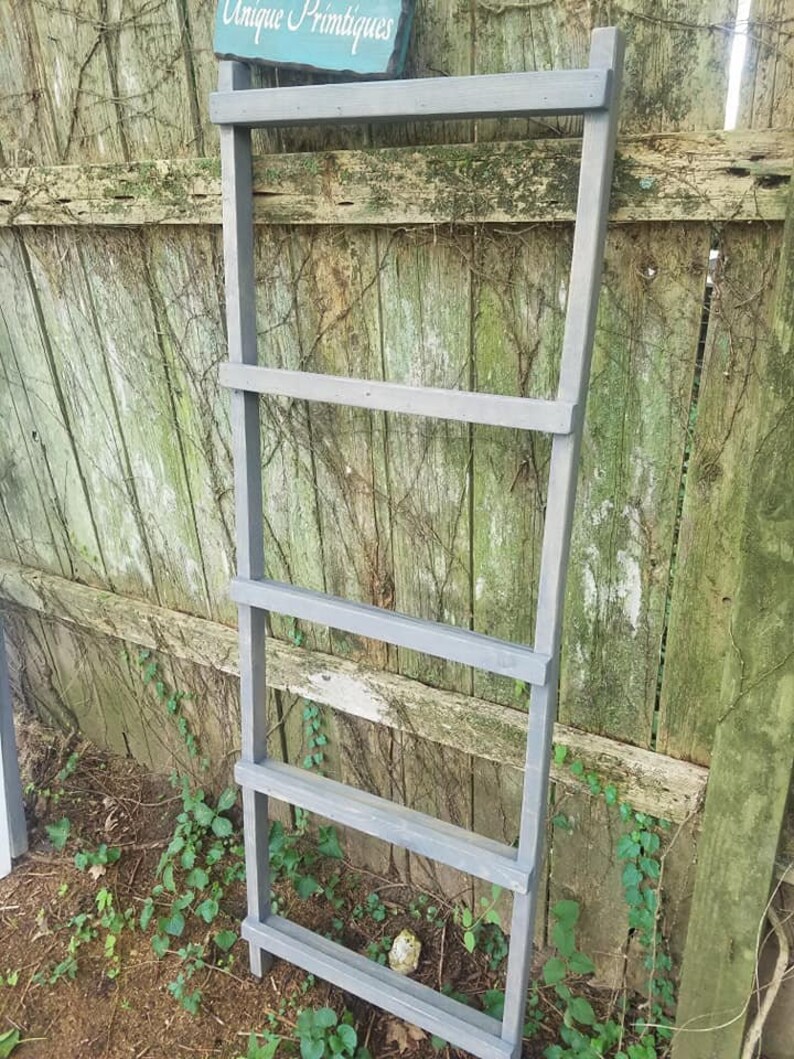 RUSTIC LADDER Primitive 5ft 60hx201/2wide Weathered Etsy