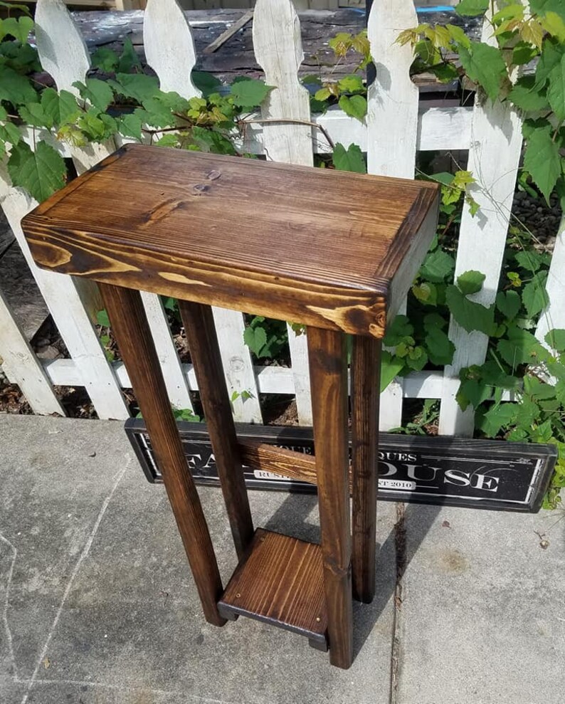 RUSTIC PLANT STAND Accent Table Lamp Entry Hall Console Table Etsy