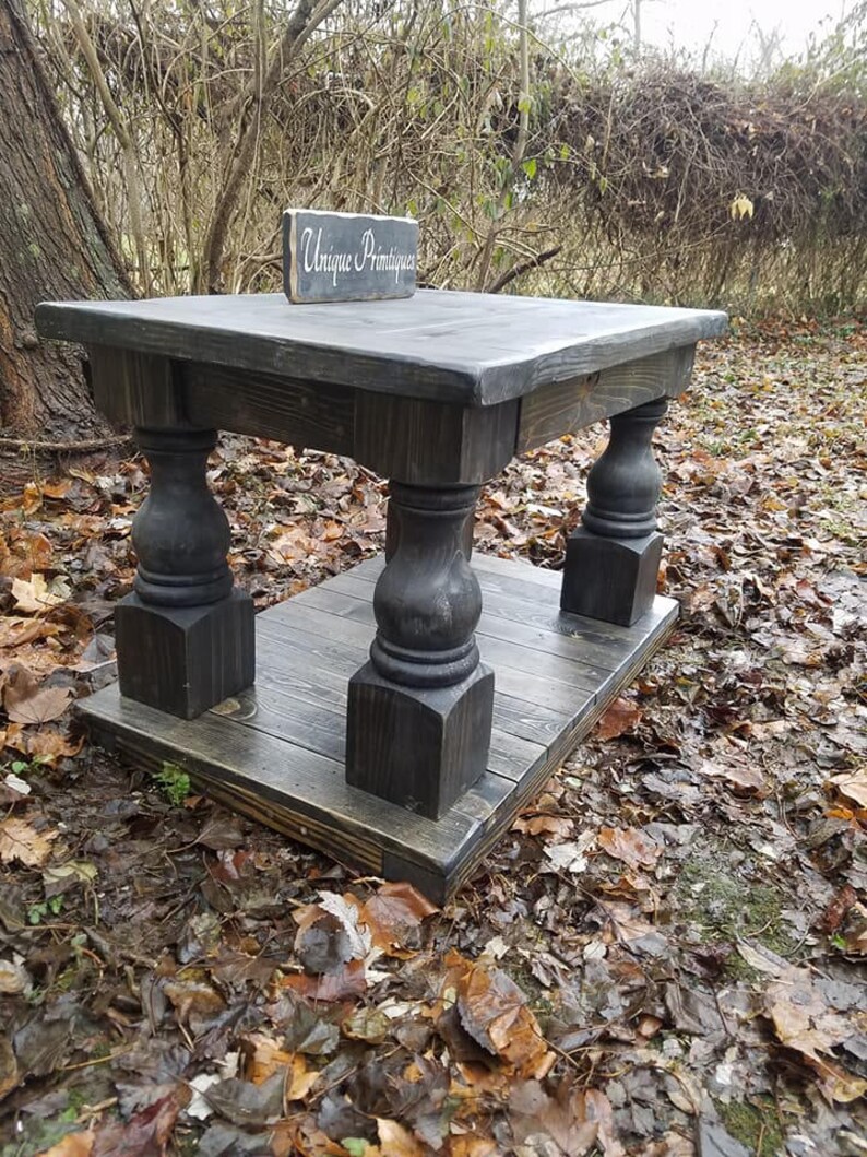 Balustrade COFFEE TABLE Solid Rustic Reclaimed Salvaged Wood Etsy