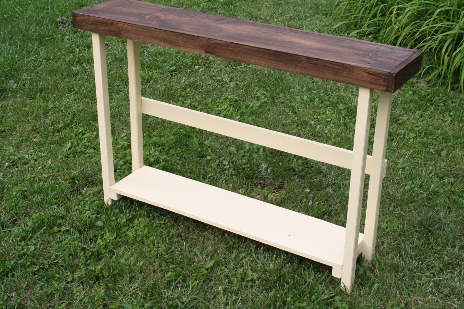 CONSOLE Sofa TABLE Rustic Entryway Accent Unique Primtiques | Etsy