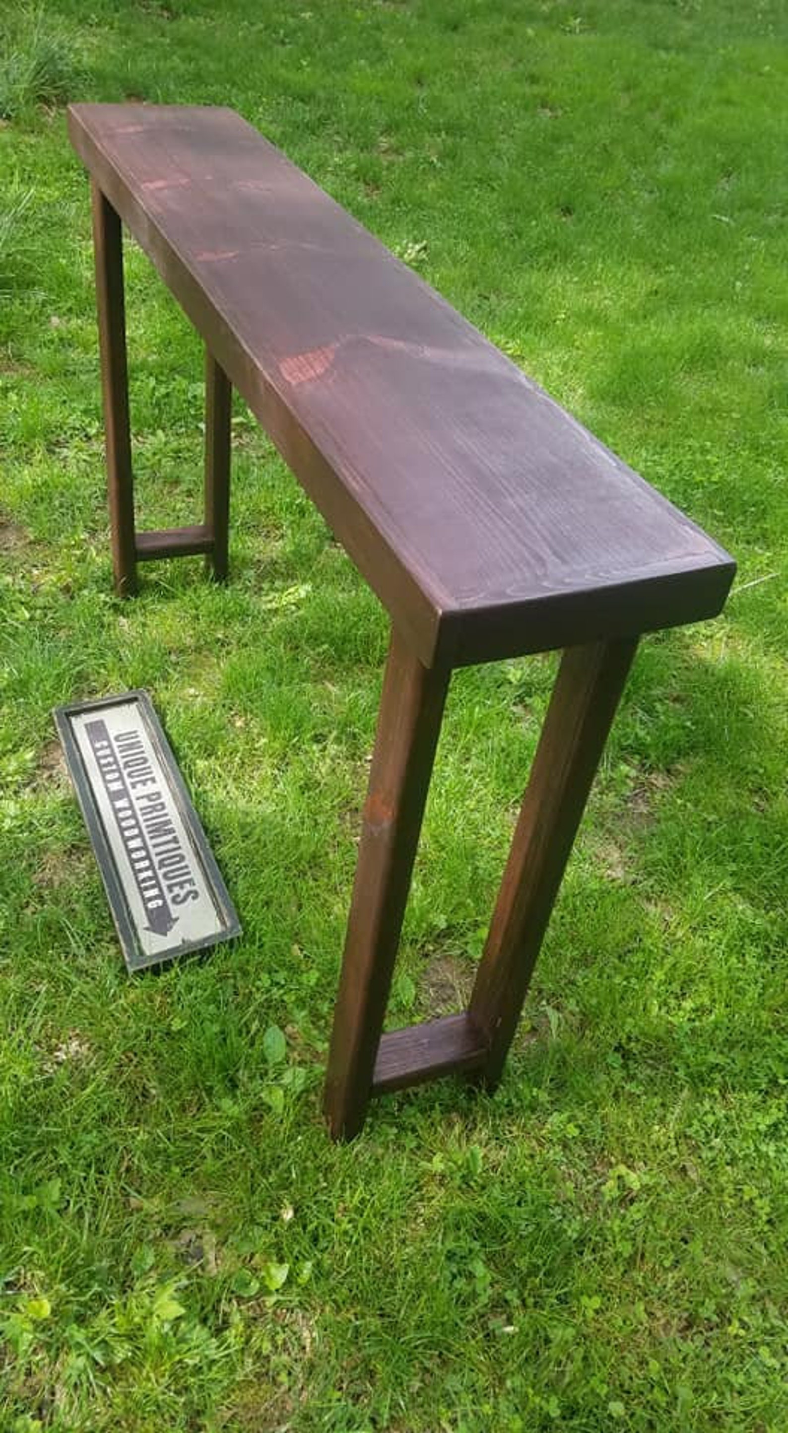 RUSTIC SOFA BAR Table With Two Bar Stools Reclaimed Woods Hand Etsy