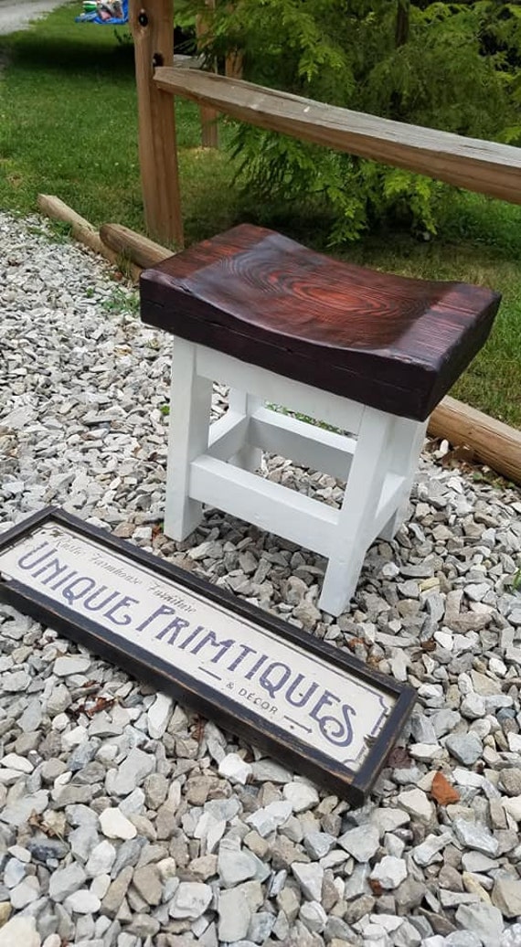 FARMHOUSE BAR STOOL Rustic Farm House Kitchen Tall or Short | Etsy