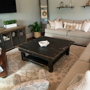 Black farmhouse side sale table