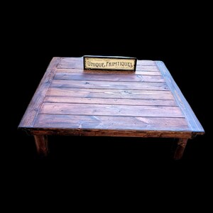 RUSTIC FARMHOUSE COFFEE Table Extra Large Square Farm House Country ...
