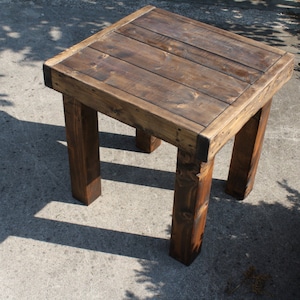 Rustic End Table Fish Tank Amp Plant Night Stand Nightstand Etsy