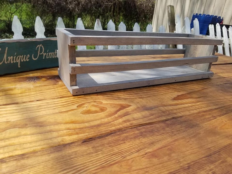 Rustic WOOD CRATE Shelf Mason Jar Storage Stackable Shelving Etsy