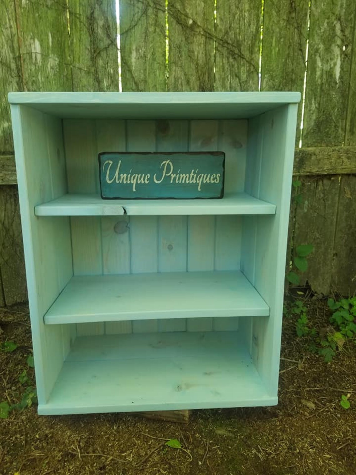 Rustic Coastal Bleached Blue BOOKCASE Wood Book Shelf Bathroom Etsy