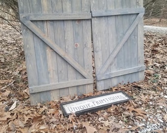 Rustic FARMHOUSE SHUTTERS Reclaimed Wood Mini Barn Door Wall Hanging Window Gates Centerpiece Doors By Unique Primtiques Custom Sizes Colors