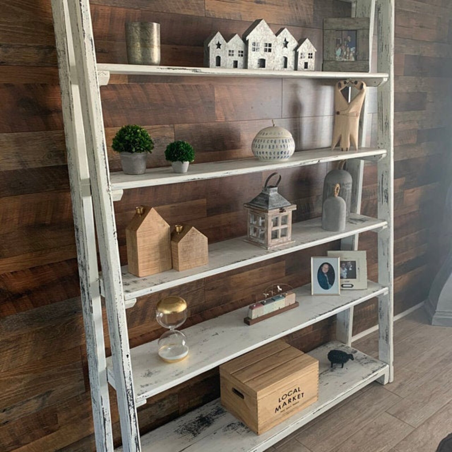 Rustic Solid Wood Bookcase Book Shelf Wall Shelving Unit Etsy