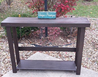 RUSTIC FARMHOUSE CONSOLE Table Sofa Reclaimed Wood Farm House Hall Entryway Entry Tv Microwave Stand Counter Shelf Custom Sizes Colors