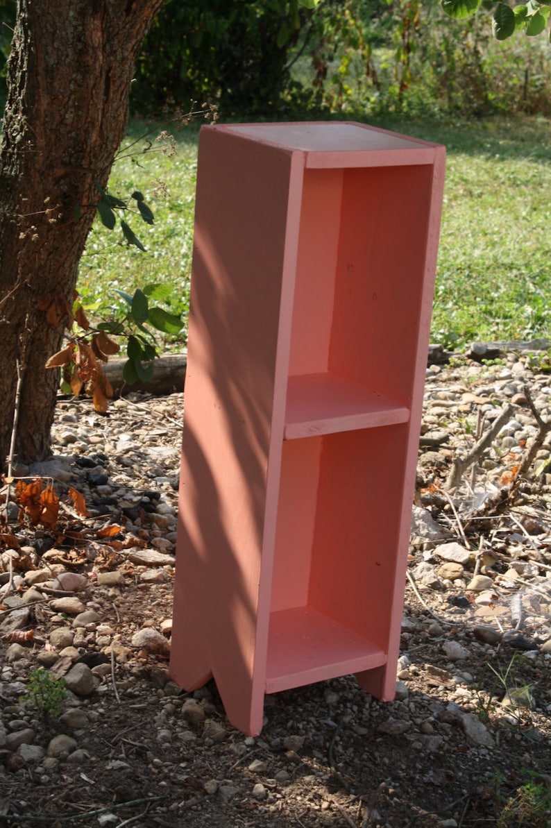 Pink Shelf Rack Coral Reef Pink Book Shelf Small Bookcase CD Movie Rack Multi ...