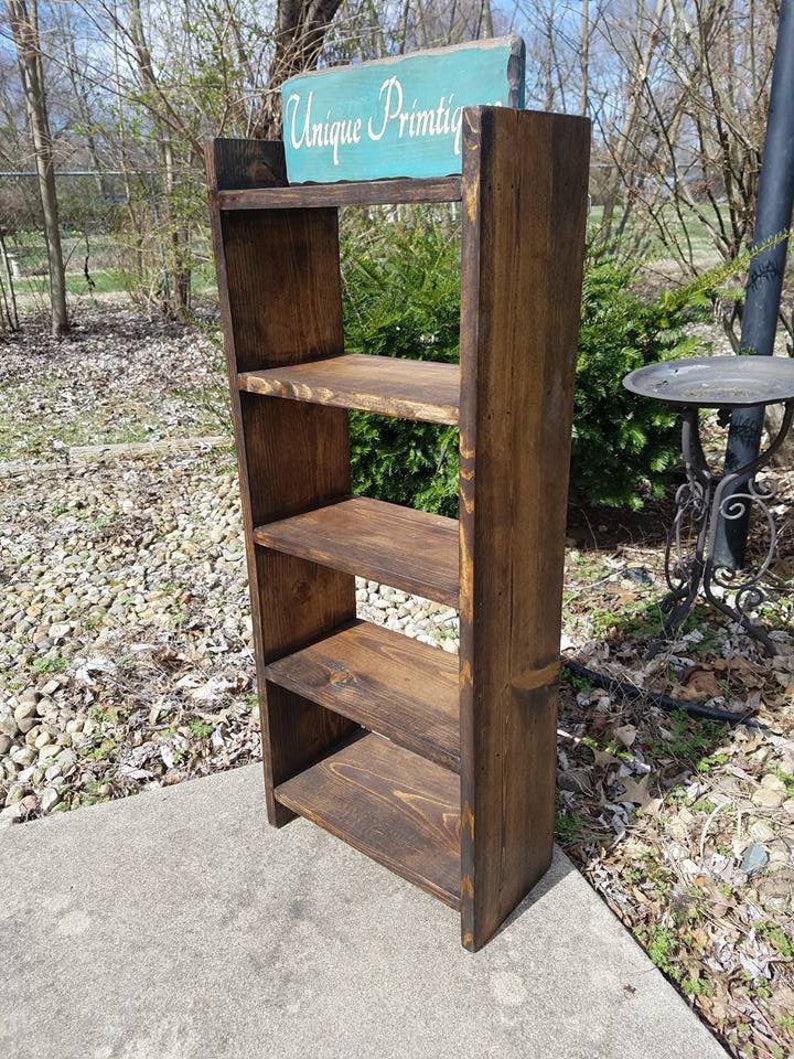 RUSTIC FARMHOUSE LADDER Bookcase Farm House Shelving Reclaimed Etsy