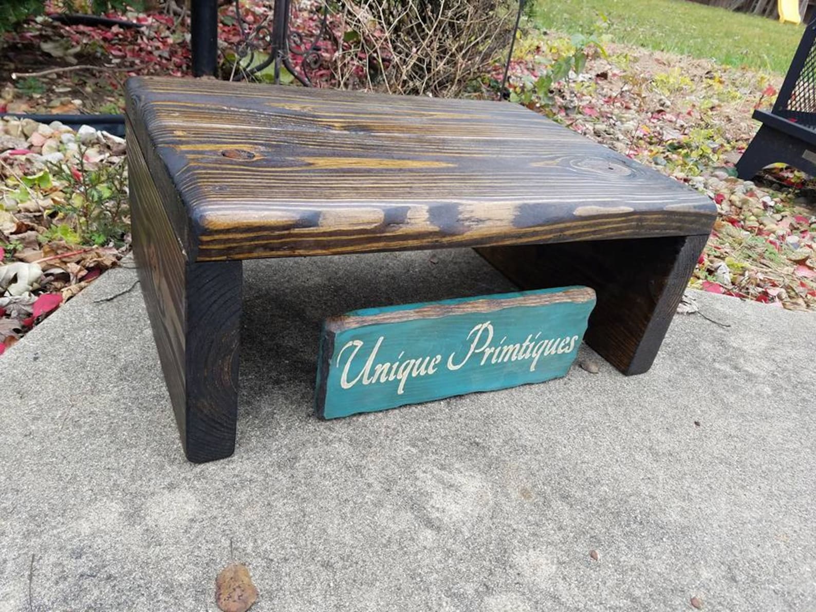 Table Riser Bench Reclaimed Wood Rustic Centerpiece TV | Etsy