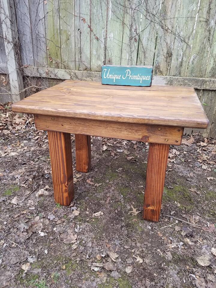 Rustic Small Wood Coffee Table
