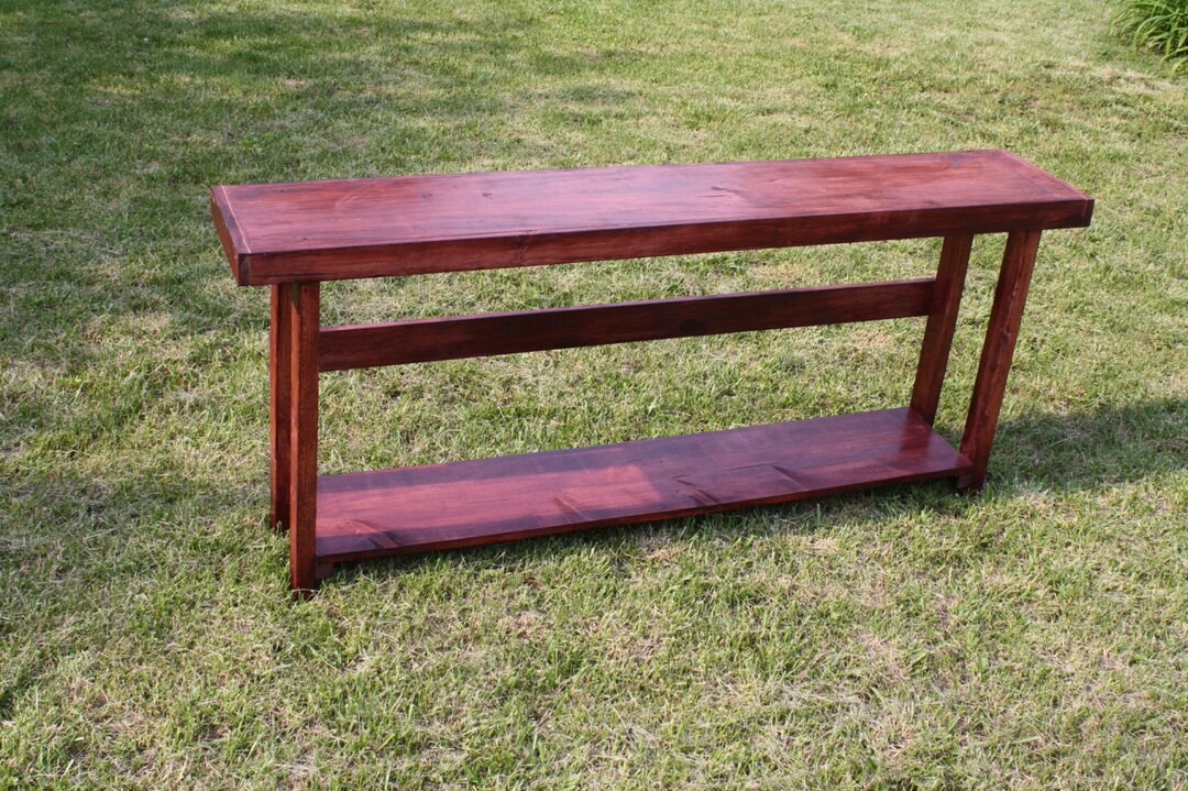 RUSTIC CONSOLE TABLE Sofa Entryway Accent Entry Hall Narrow Long Large ...