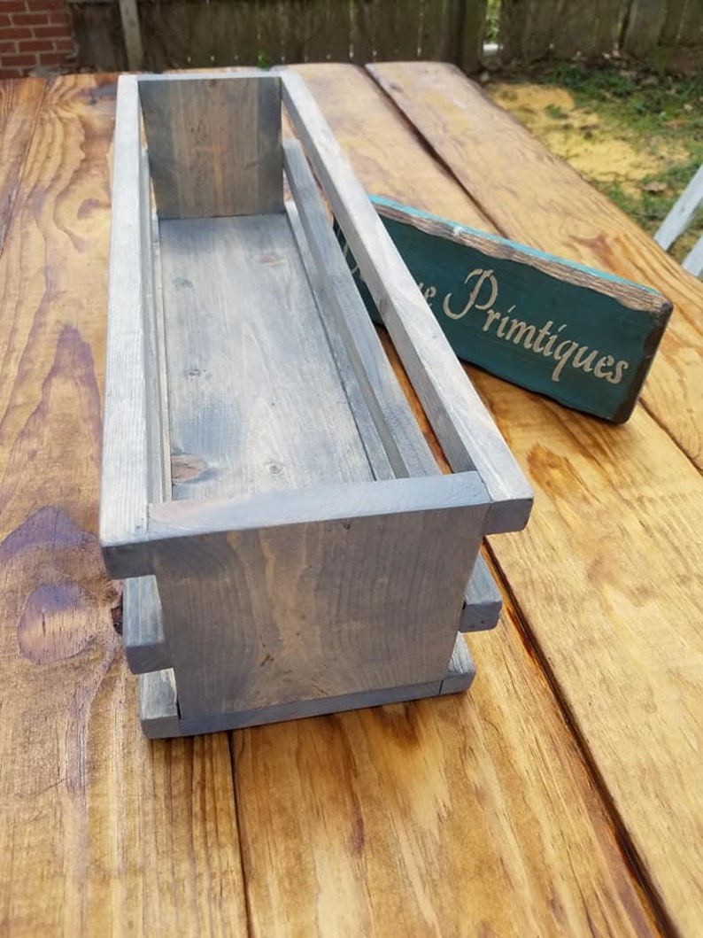 Rustic WOOD CRATE Shelf Mason Jar Storage Stackable Shelving Etsy