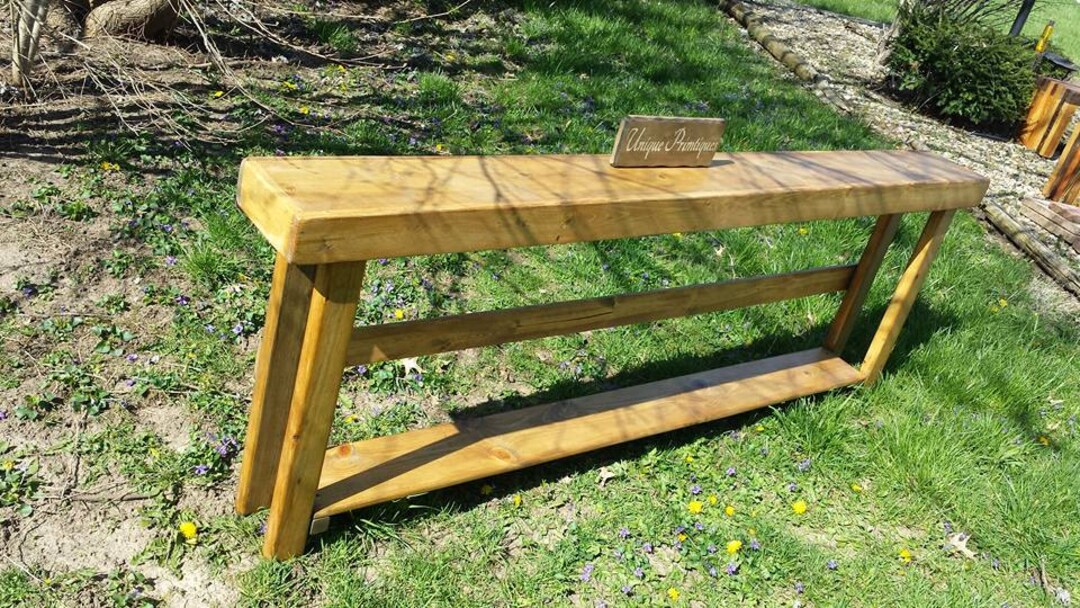 RUSTIC SOFA TABLE Console Entryway Entry Hall Accent Large 8-3/4x85x30h ...