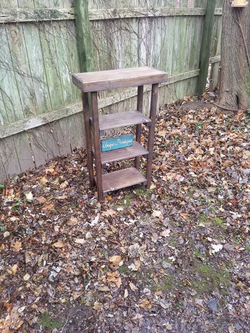 Rustic TABLE Reclaimed Wood Dark Walnut Stain Sofa Console Etsy
