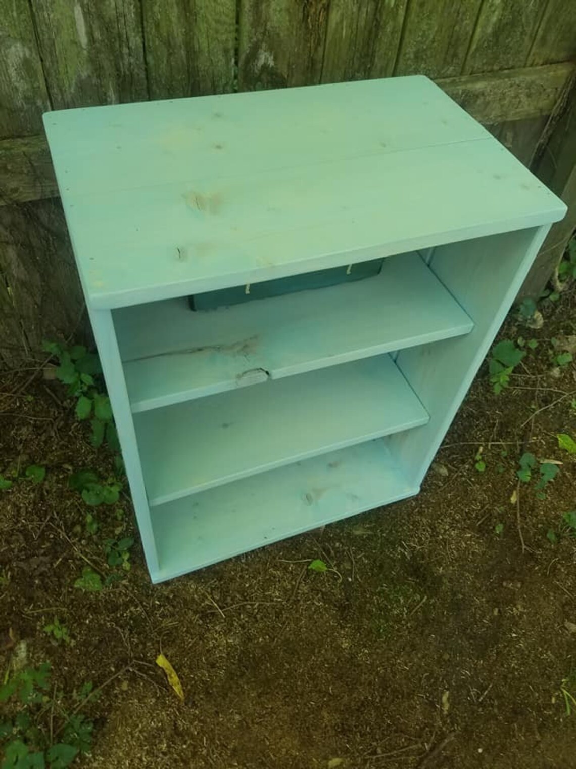 Rustic Coastal Bleached Blue BOOKCASE Wood Book Shelf Bathroom Etsy