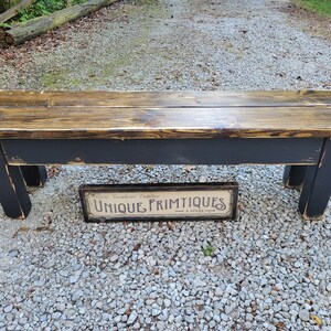 RUSTIC Wood Farmhouse BENCH Primitive Farm House Indoor Outdoor Kitchen ...