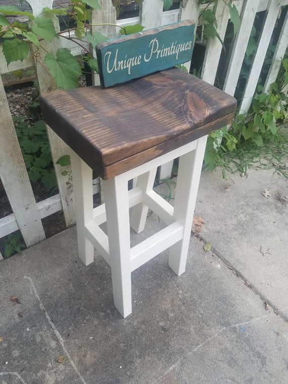 FARMHOUSE BAR STOOL Rustic Farm House Kitchen Tall or Short