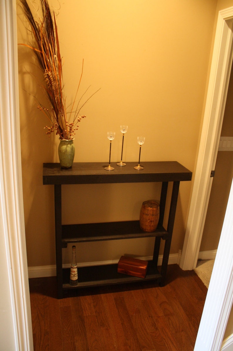 Espresso Mud Room Console Entry Sofa Hall Accent Table Book Shelf ...