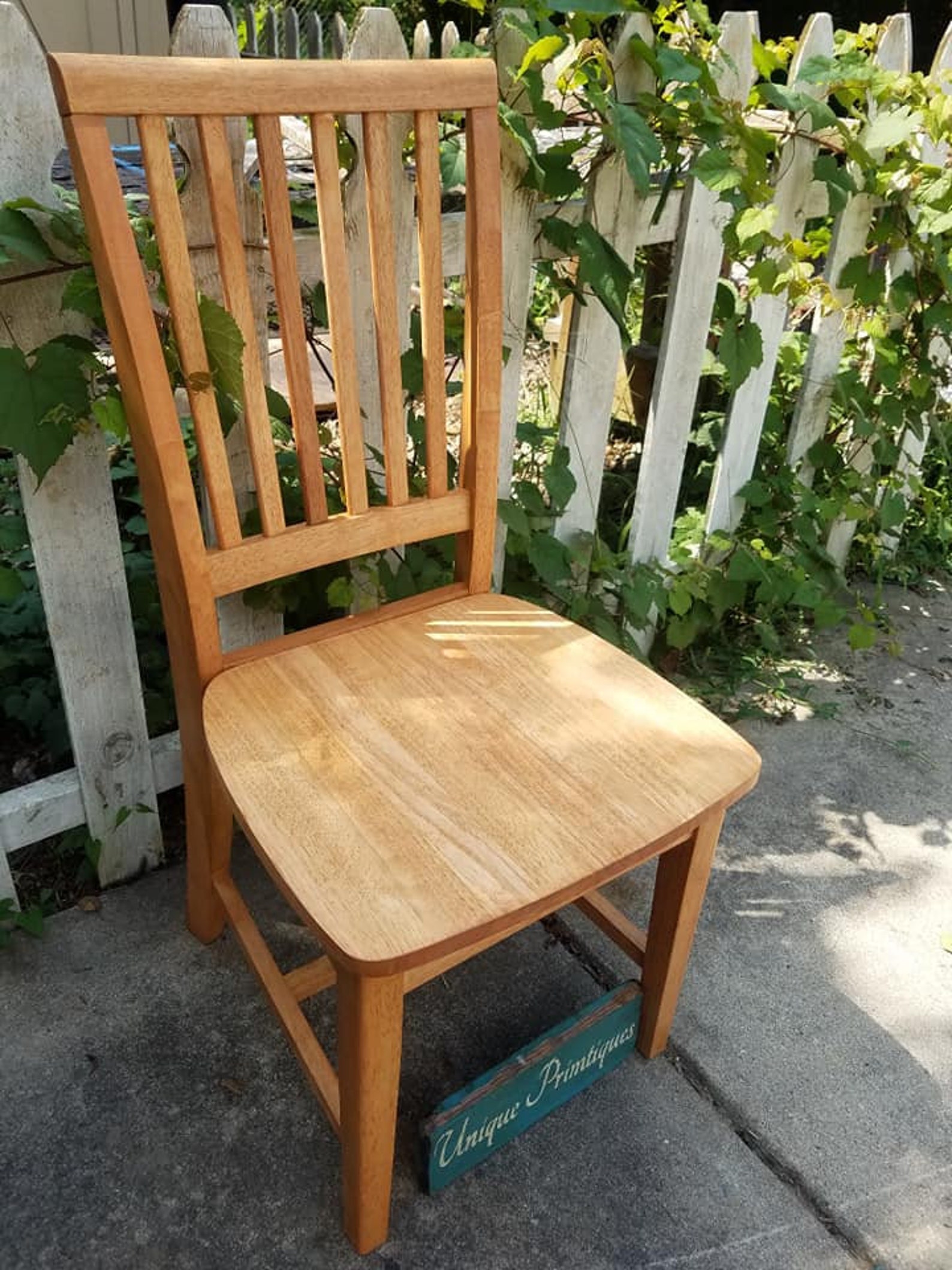 FOUR Rustic Wood Malaysian Oak CHAIRS Custom Colors By Etsy