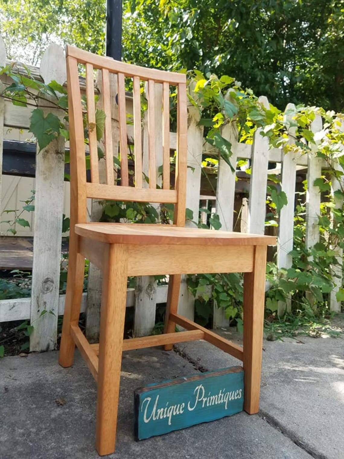 Beautiful Rustic Wood Malaysian Oak CHAIR Custom Colors Etsy