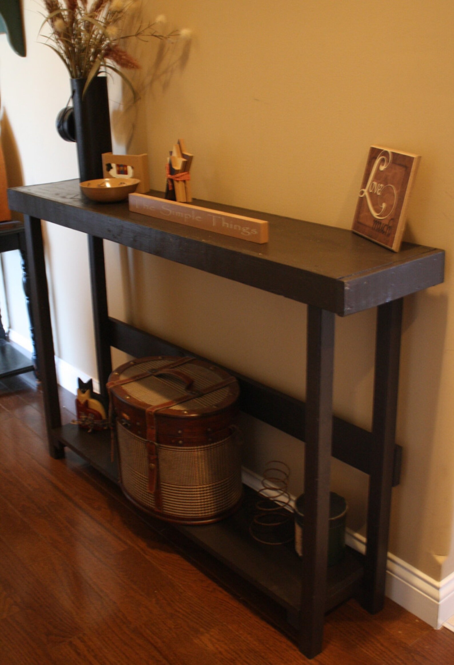 RUSTIC ENTRY TABLE Accent Entryway Console Sofa Unique Primtiques ...