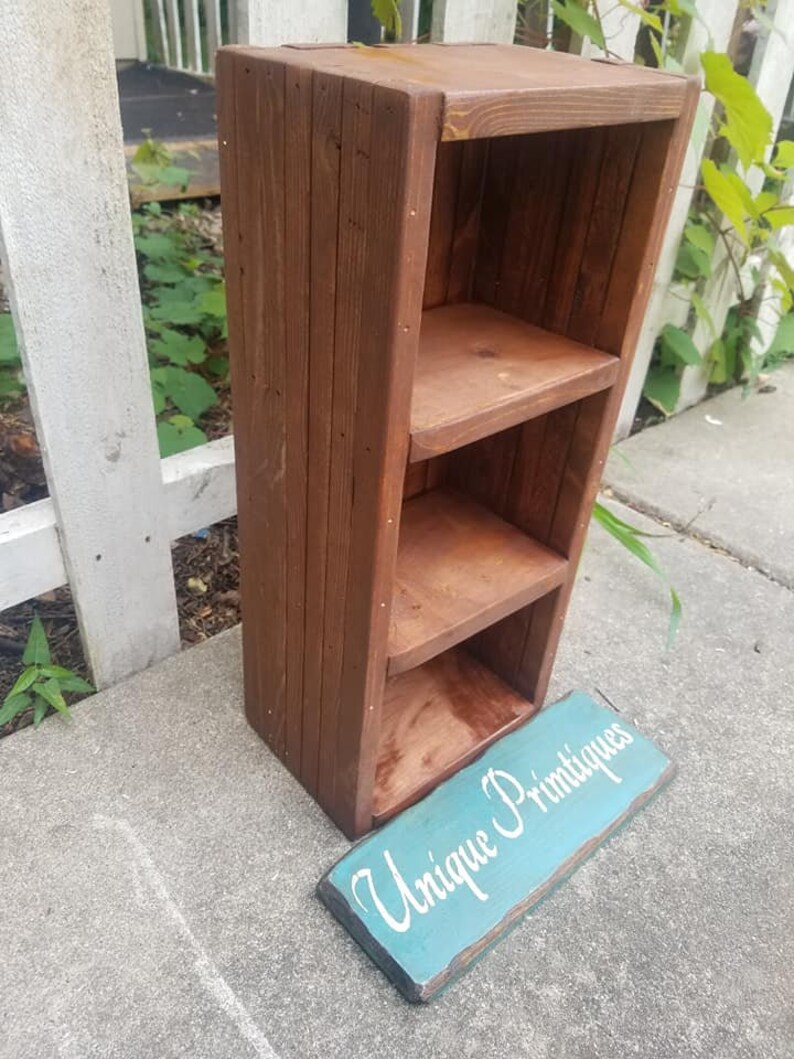 Small RUSTIC BOOKCASE Bookshelf Bathroom Kitchen Wine Crate Etsy