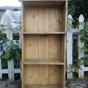 RUSTIC FARMHOUSE BOOKCASE Shelving Storage Shelf Driftwood Reclaimed Wood Books Bathroom Entry Kitchen Storage Display Custom Sizes Colors