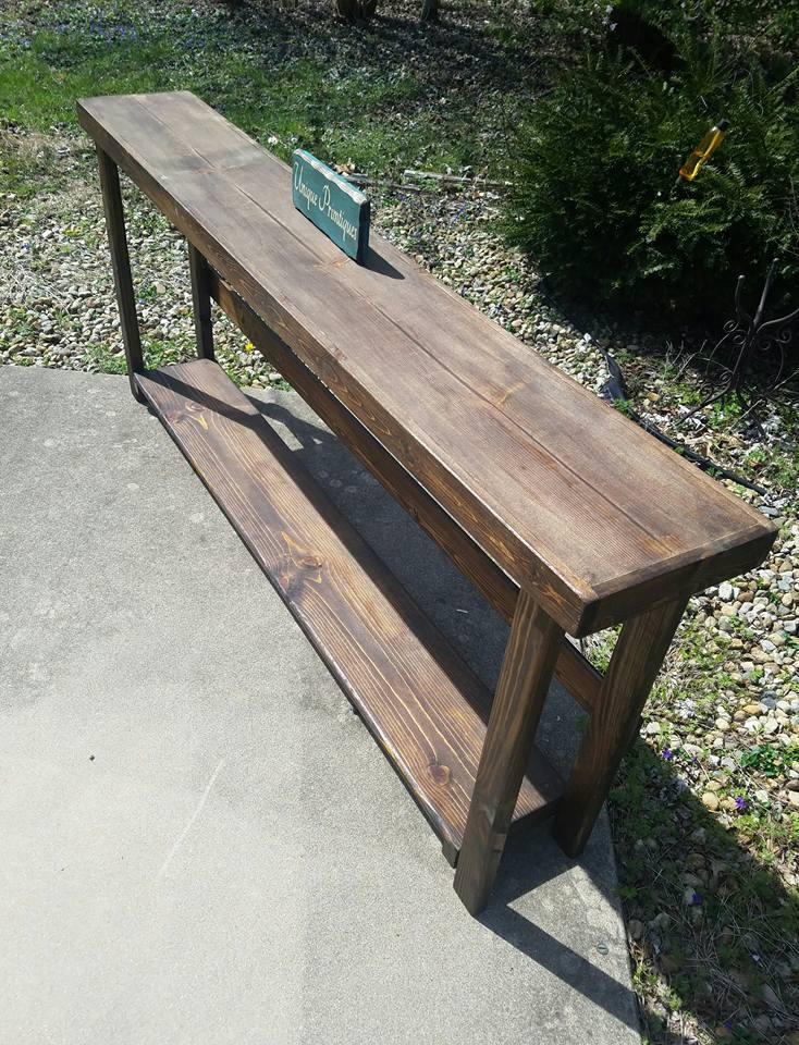 RUSTIC SOFA TABLE Narrow Long Console Entryway Entry Accent Lamp Table ...