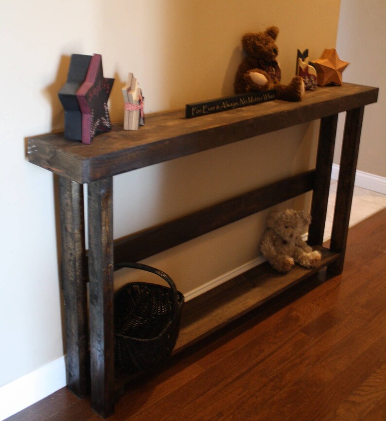 RUSTIC SOFA TABLE Narrow Long Skinny Console Entryway Entry Etsy