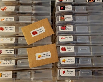 SUPER HOT Pepper Seeds VARIETY Packs Carolina Reaper Dragons Breath 7POT Apocalyptic Scorpions Ghost Peppers Devils Tonque Demons Naga Viper