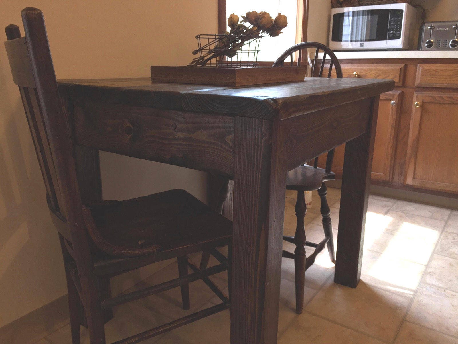 Rustic Farmhouse Kitchen Tiny House Home Living Table Small | Etsy