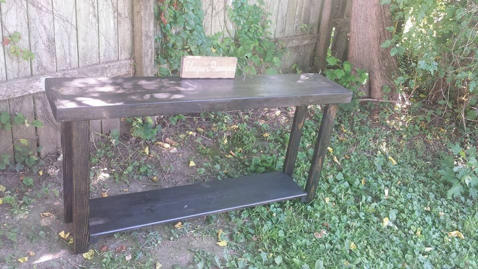 RUSTIC CONSOLE TABLE Reclaimed Wood Sofa Accent Entryway Entry Hall ...