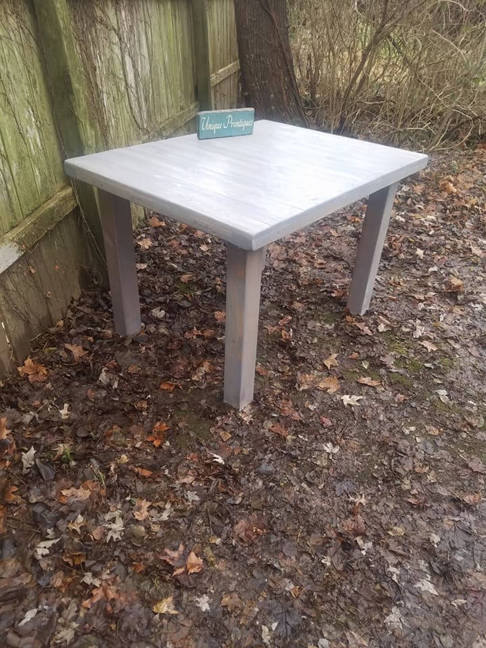 Modern RUSTIC DESK TABLE Kitchen Weathered Gray Solid Wood Etsy