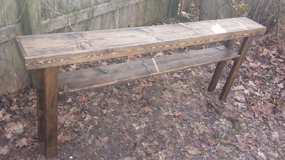RUSTIC SOFA BAR Table Long Skinny Narrow Console Entryway Entry Hall ...
