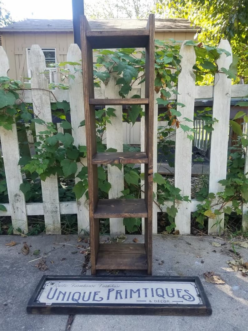RUSTIC FARMHOUSE LADDER Bookcase Farm House Shelving Reclaimed Etsy