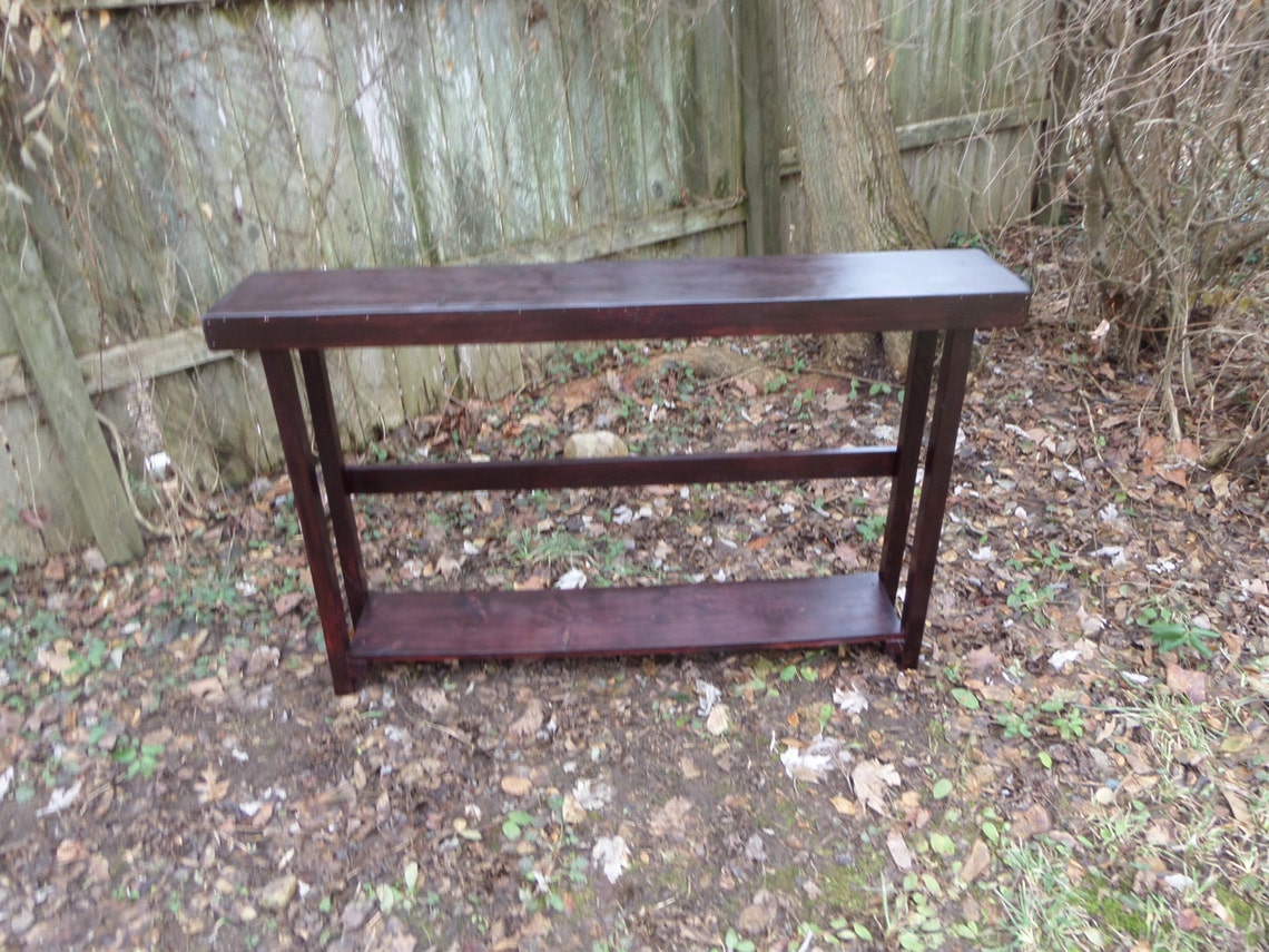 RUSTIC CONSOLE TABLE Wood Entryway Hall Accent Unique Primtiques ...