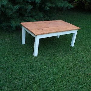 RUSTIC FARMHOUSE TABLE Farm House Kitchen Dining Reclaimed Wood Colonial Maple & Antique Country White Custom Sizes Colors Unique