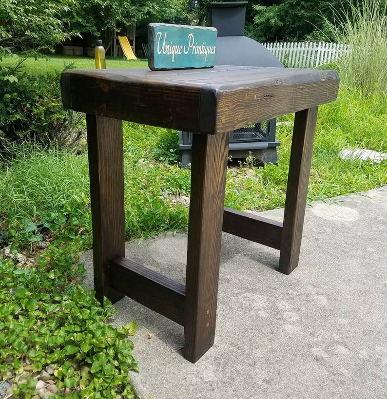 RUSTIC END TABLE Fish Tank Amp Plant Night Stand Nightstand Etsy