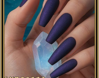 Purple Urchin - Matte Sparkle Dark Purple Nail Polish