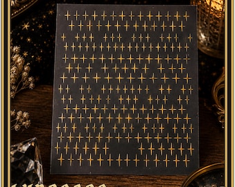Gilded Starlight - Metallic Gold Star Nail Stickers – Celestial Nail Art Decals